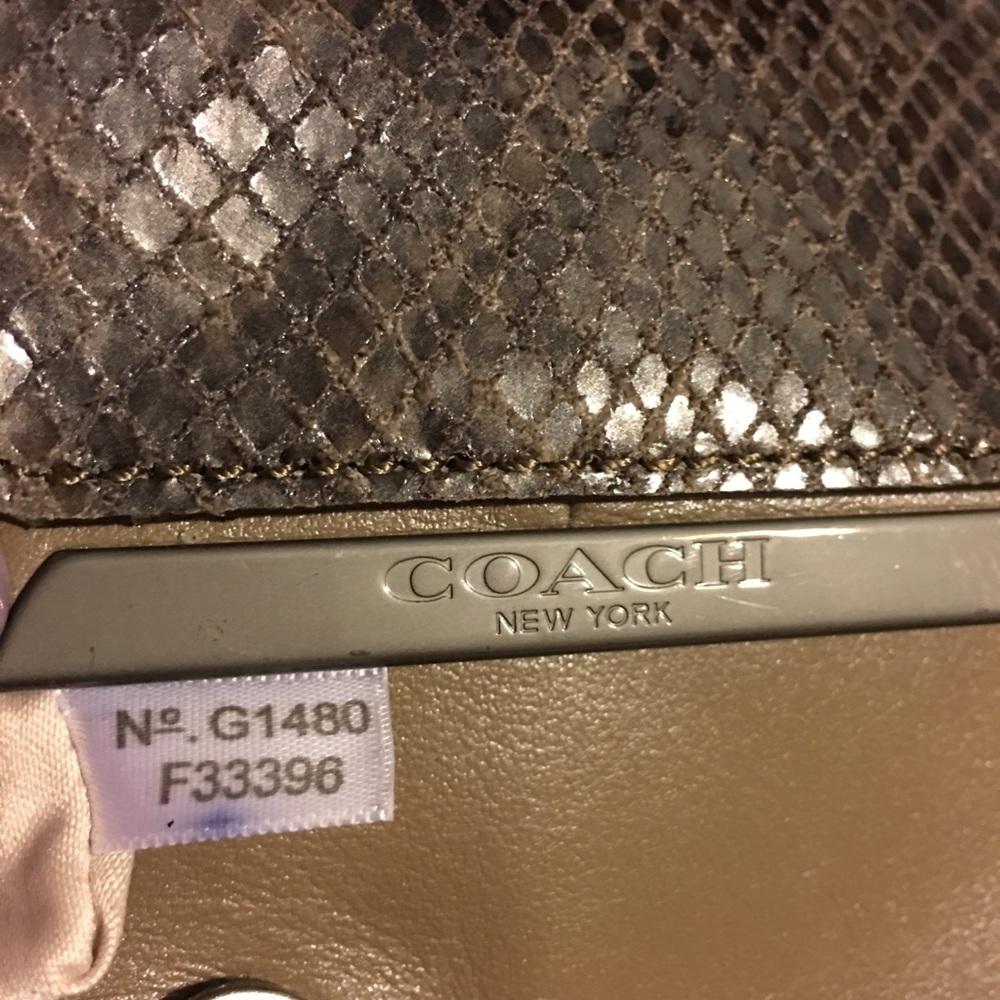 Coach Tylor Suede Exotic Python Leather Crossbody - image 6